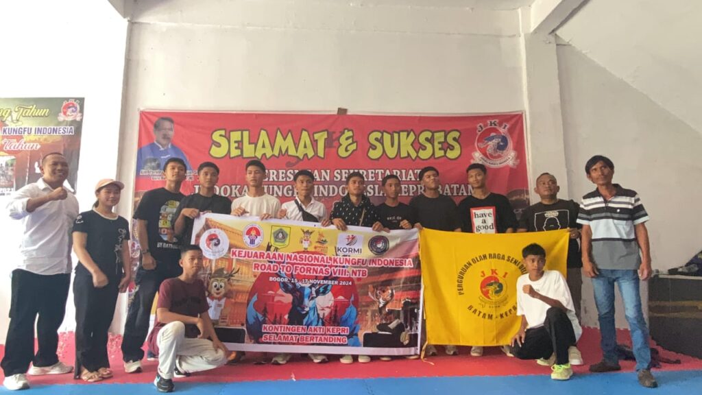 Foto: Pelepasan keberangkatan 11 atlet Judoka Kungfu Indonesia Kepri, pada Kejuaraan Pra FORNAS di Bogor.