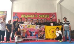 Foto: Pelepasan keberangkatan 11 atlet Judoka Kungfu Indonesia Kepri, pada Kejuaraan Pra FORNAS di Bogor.